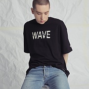 WAVE 1/2 TEE BLACK
