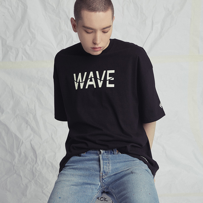 WAVE 1/2 TEE BLACK