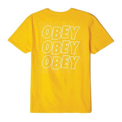 (166721489) OBEY JUMBLE LO - FI TEE-DUSTY YEL