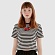 HEART CHERRY CROPPED T-SHIRT IH [STRIPE]