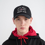 "LETS DANCE" Embroidered Ball Cap Black