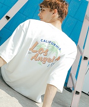 Los Angeles half T-shirt_letw0002