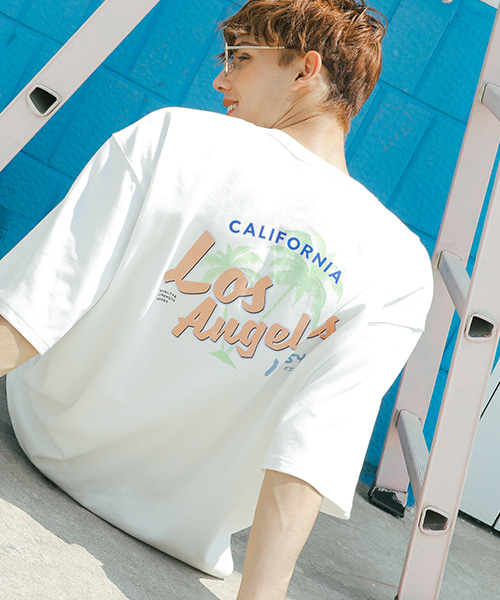Los Angeles half T-shirt_letw0002