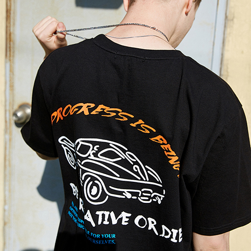 CAR SLOGAN T-SHIRTS_BLACK