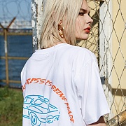 CAR SLOGAN T-SHIRTS_WHITE
