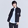 GRADATION EMBROIDERY 1/2 SHIRTS (BLACK)