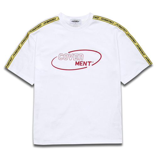 [COVERMENT]Side Tape Contrast Over-Fit T-Shirts_White