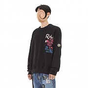 CRAYON SWEAT TOP BLACK