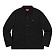 SNAP FRONT JACQUARD LOGOS TWILL JACKET-BLACK