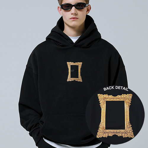 FRAME HOODIE_BLACK