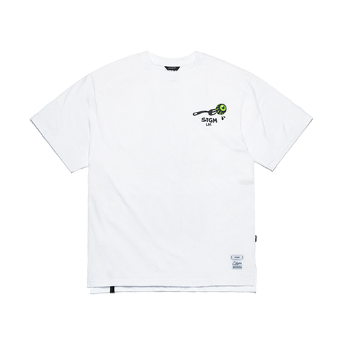 STIGMA FORK OVERSIZED T-SHIRTS WHITE